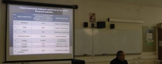 Διάλεξη του Ν. Λυγερού: Η επανάσταση του ζεόλιθου στις βιολογικές καλλιέργειες